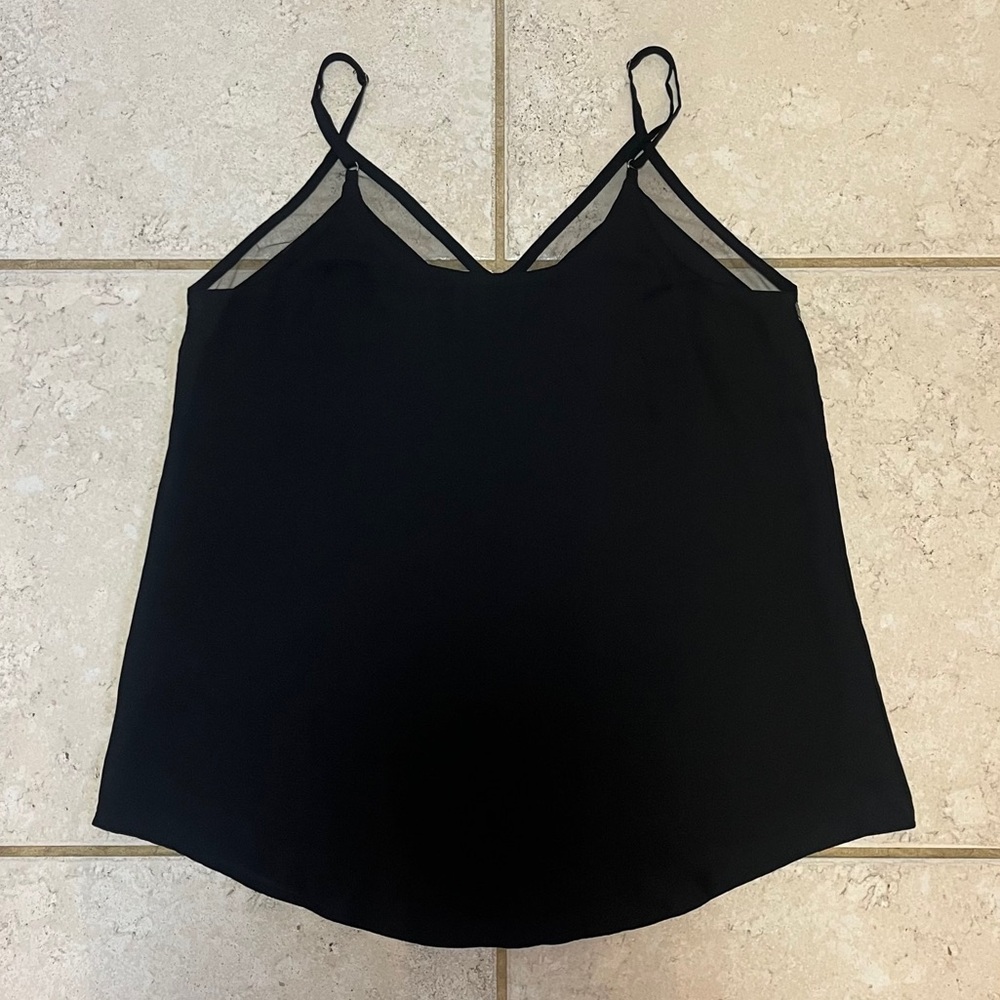 Lulus Women's Black Sheer Mesh V-Neck Tank Top - Picture 7 of 12